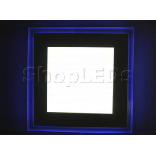 Стеклянная панель SL-S6-18W (квадрат в квадрате, 18W, 180x180mm) (белый 6000K)